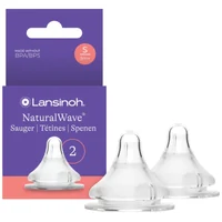 Lansinoh tétines NaturalWave debit lent S (lot de 2)
