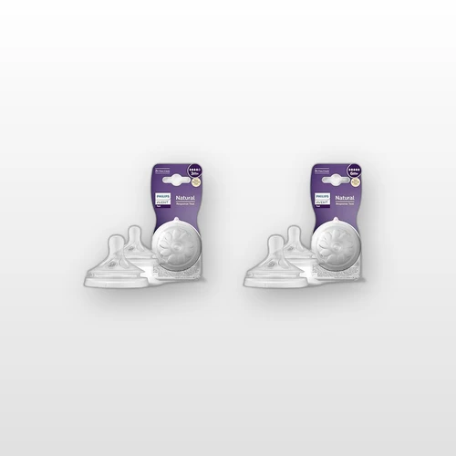 Philips Avent Lot de 2 Tétines Natural Response Débit 3